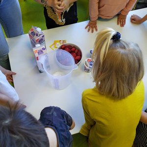 Die ABC-Piraten erfuhren beim Milchtag ganz viel zum Thema Milch. Foto: DiKiTa